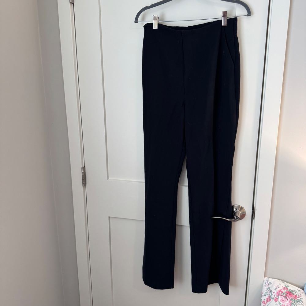 Abercrombie & Fitch Black High Rise Tailored Straight Leg Trousers Size 30 10